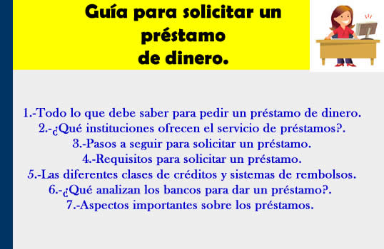 Que necesito para pedir un prestamo en el banco Que necesito para pedir un prestamo en el banco